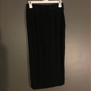 Long Black Pencil Skirt